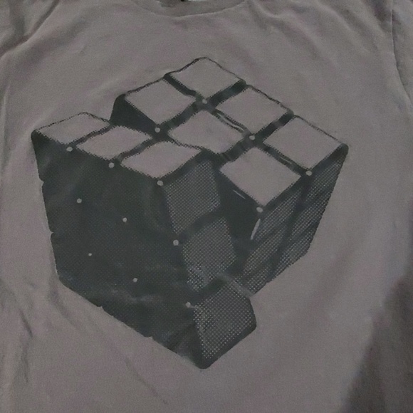 Rubix Cube Grey men's small tshirt - Picture 3 of 4
